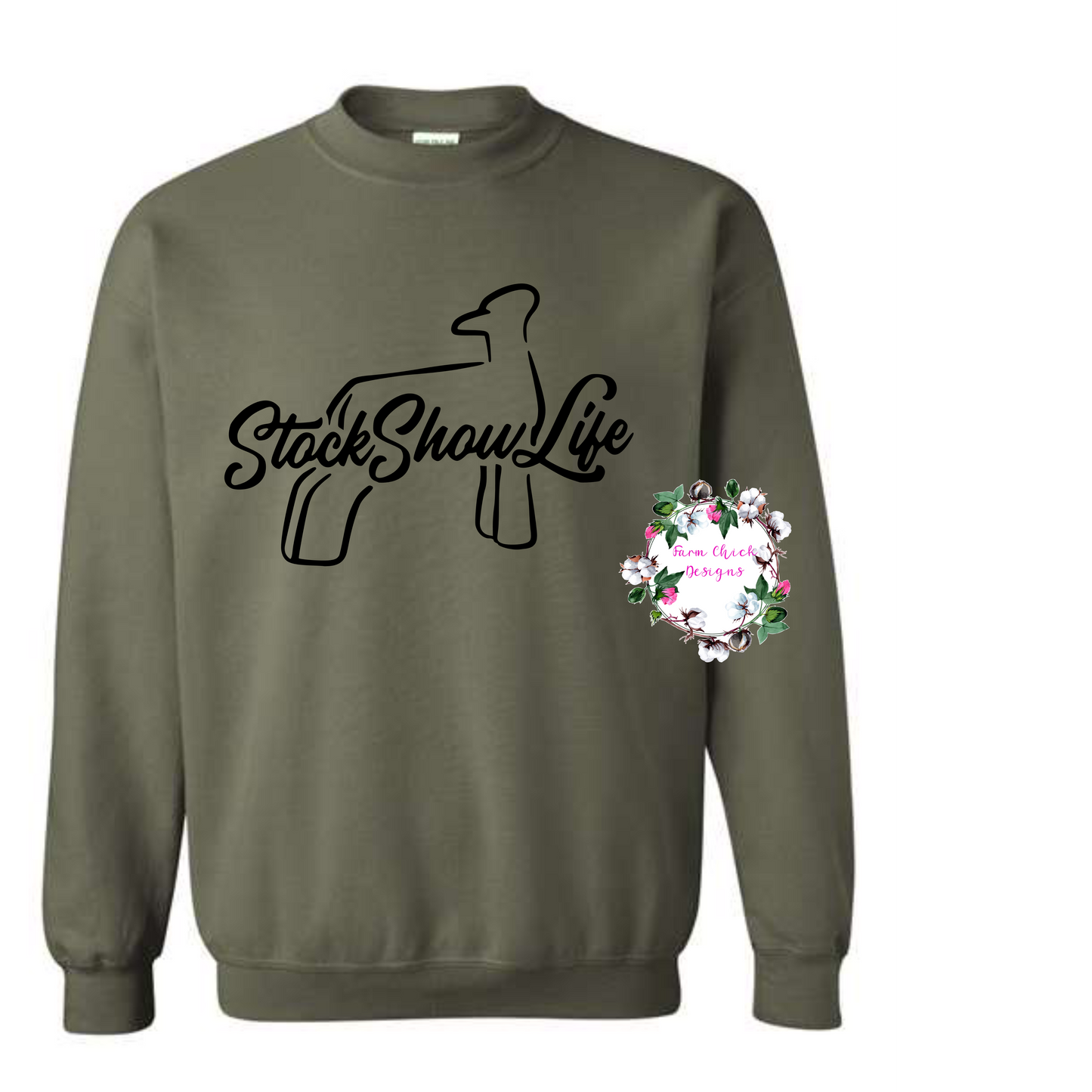Show Lamb Stock Show Life Adult Sweatshirt