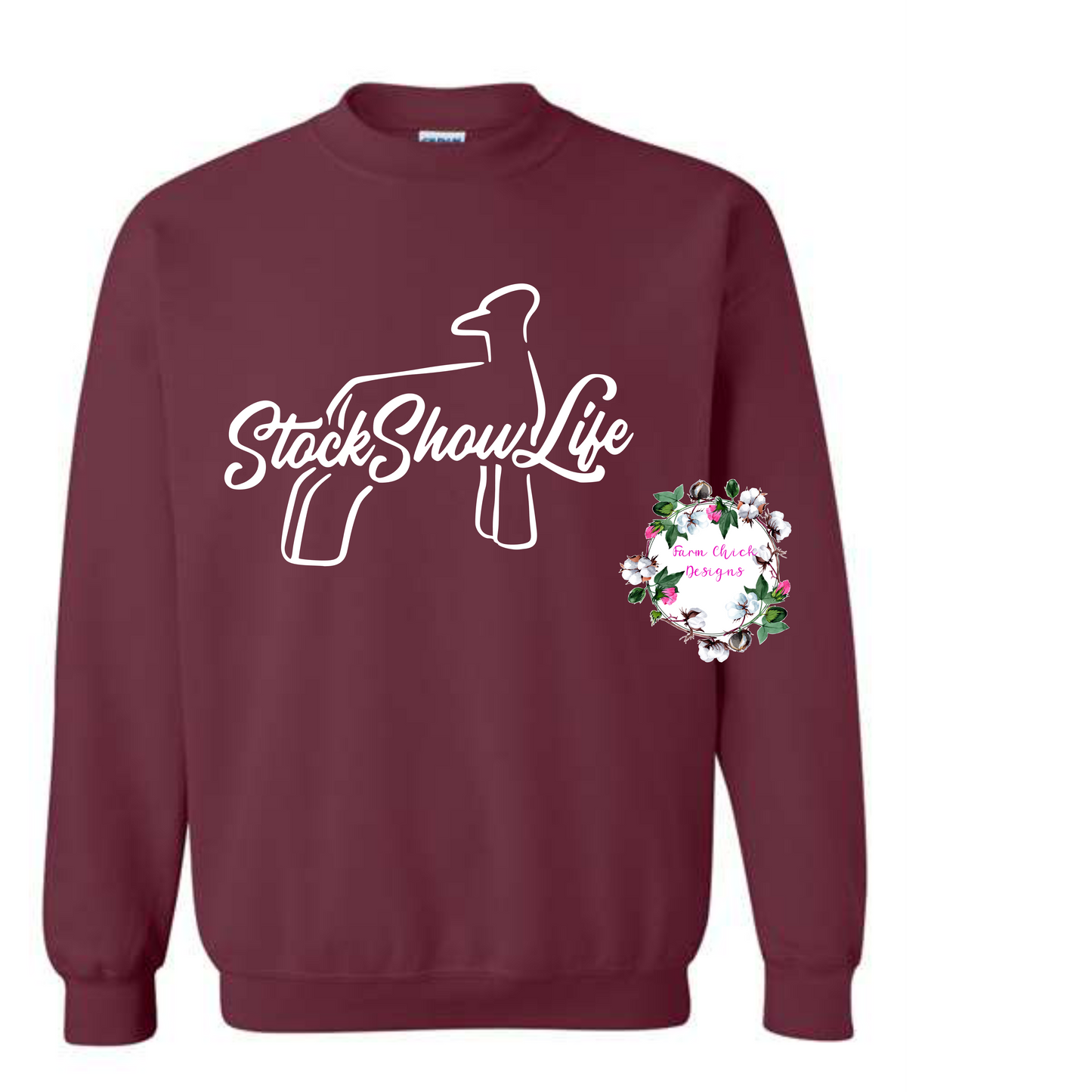 Show Lamb Stock Show Life Adult Sweatshirt