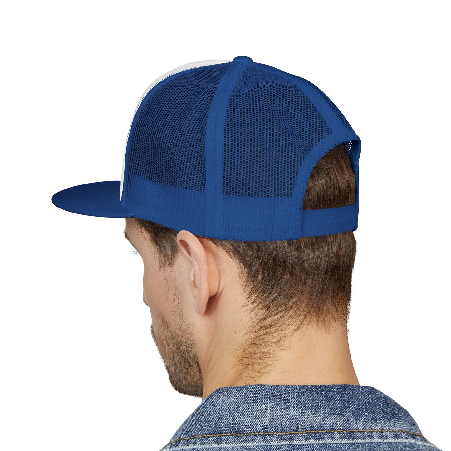 Loves Jesus and America Too  Patriotic Faith Mesh Cap