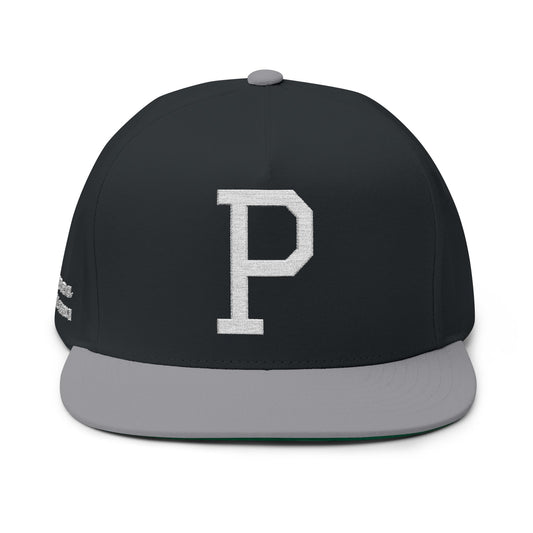 Embroidered 'P' Flat Bill Cap – Classic Varsity Snapback
