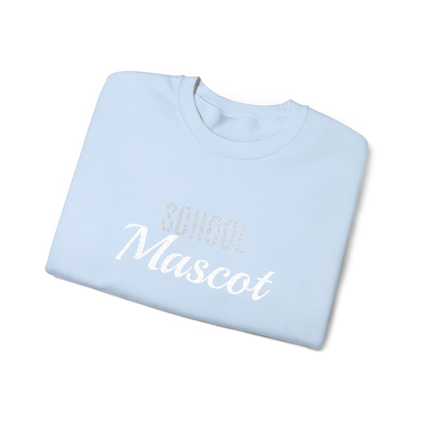 Custom Team Mascot Crewneck Sweatshirt — Embroidered School Spirit