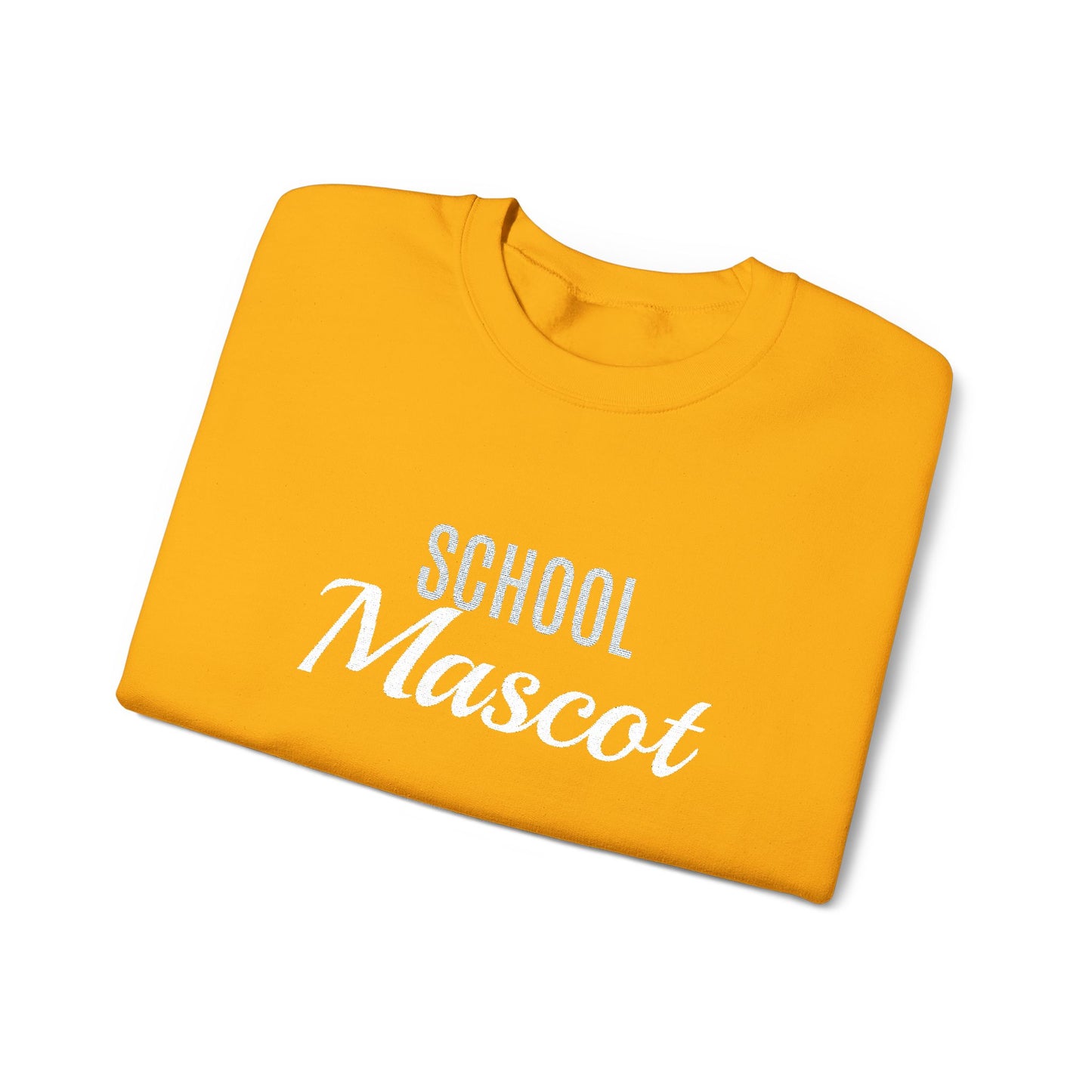 Custom Team Mascot Crewneck Sweatshirt — Embroidered School Spirit