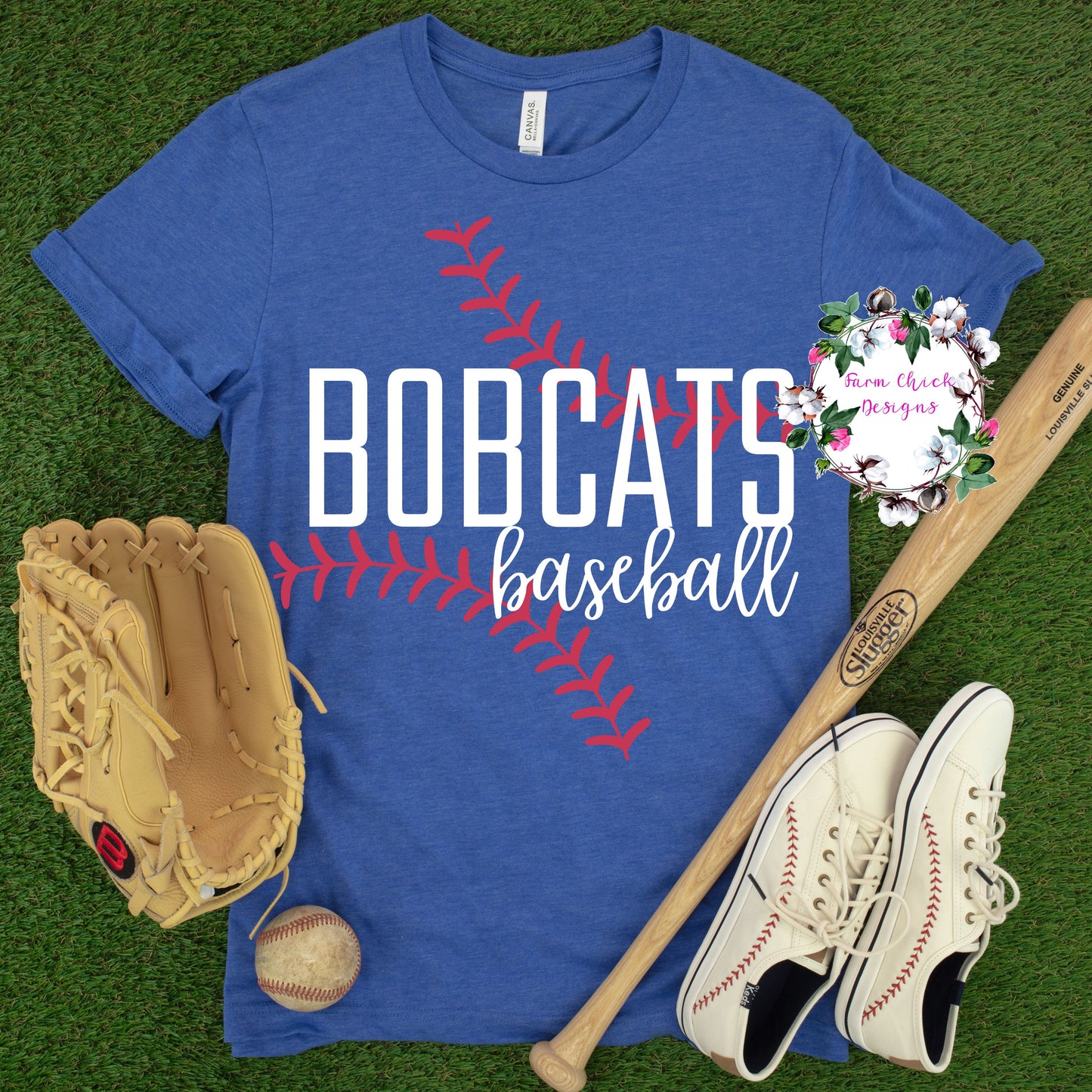 CUSTOM MASCOT BASEBALL TEE WITH LACES