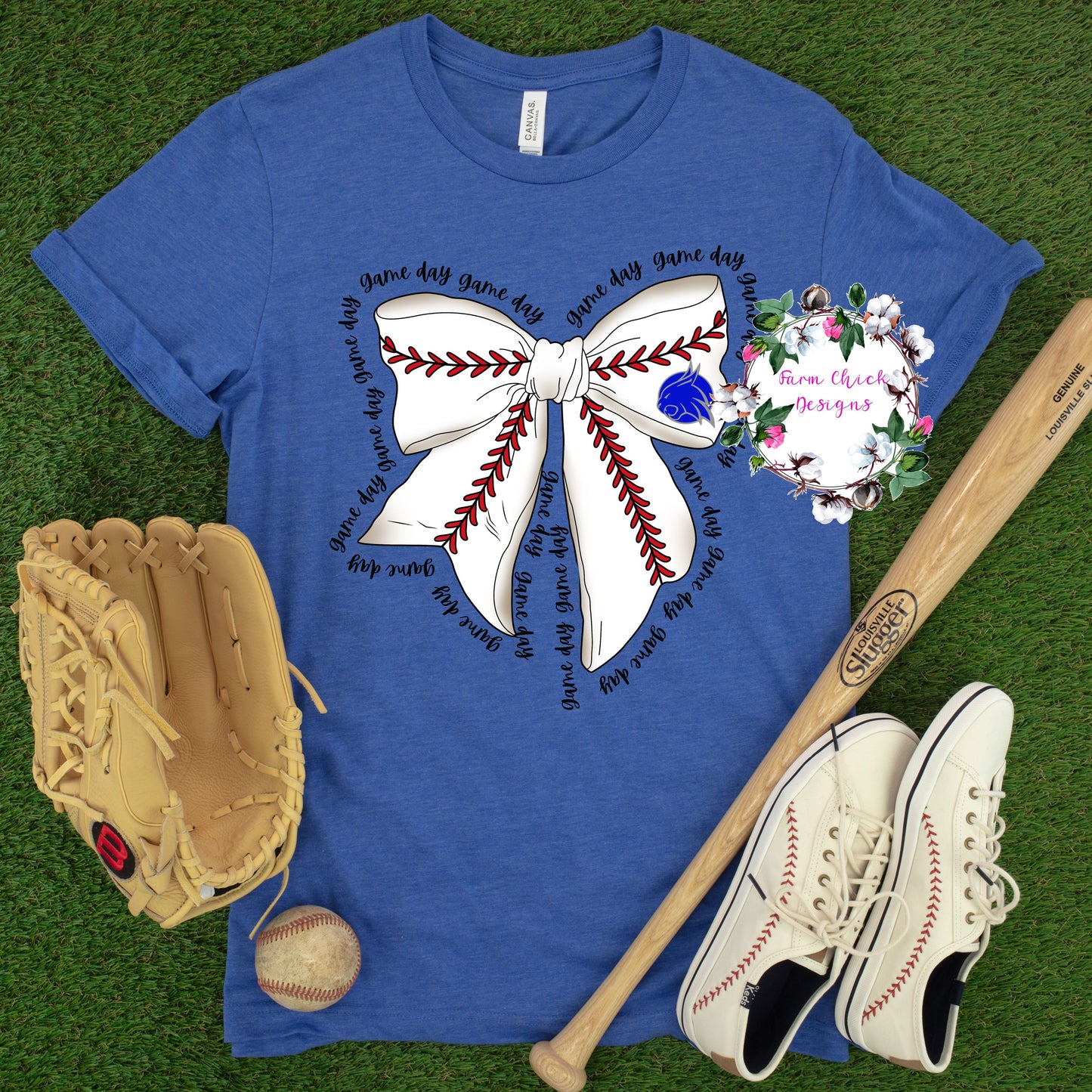 Custom Baseball Bow Tee