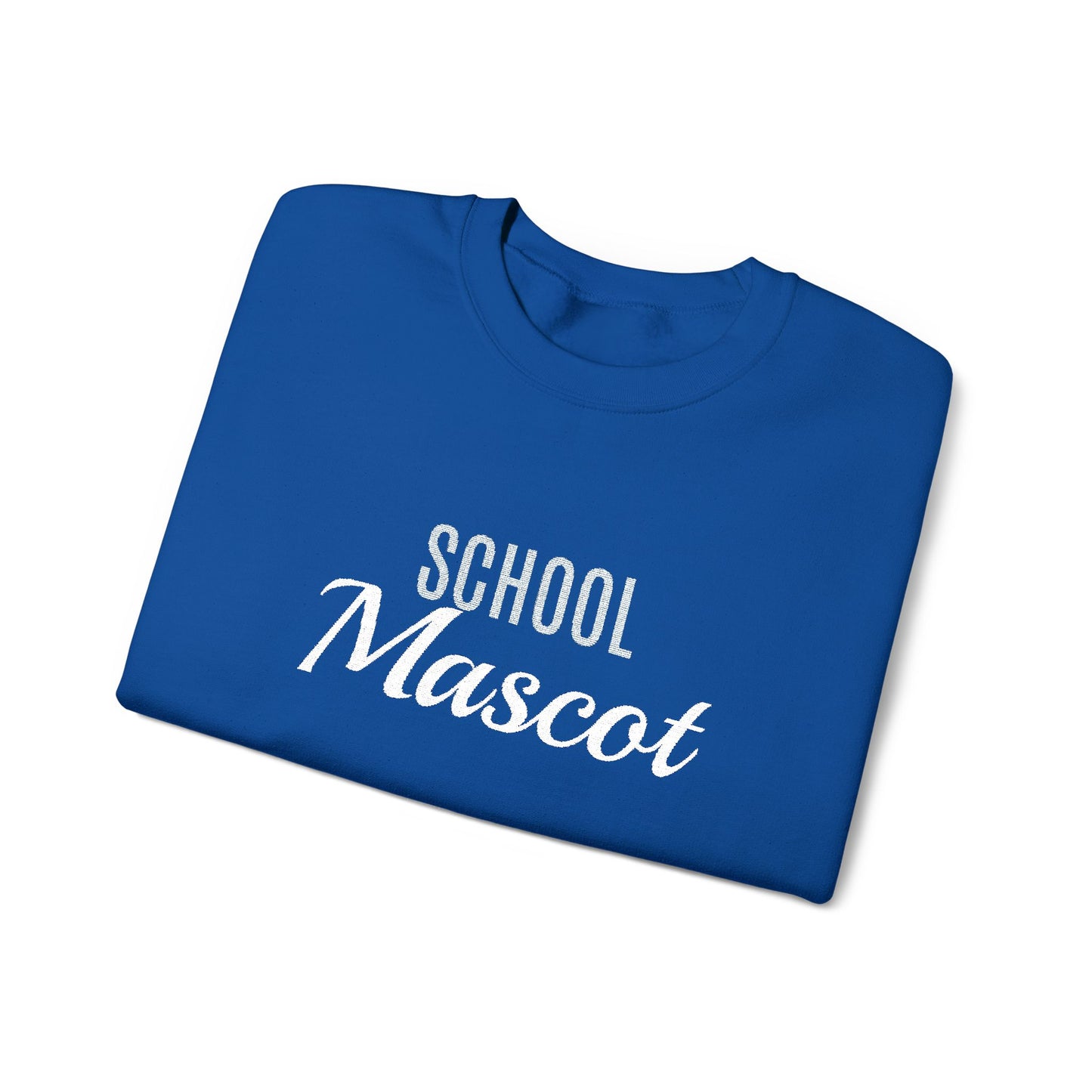 Custom Team Mascot Crewneck Sweatshirt — Embroidered School Spirit