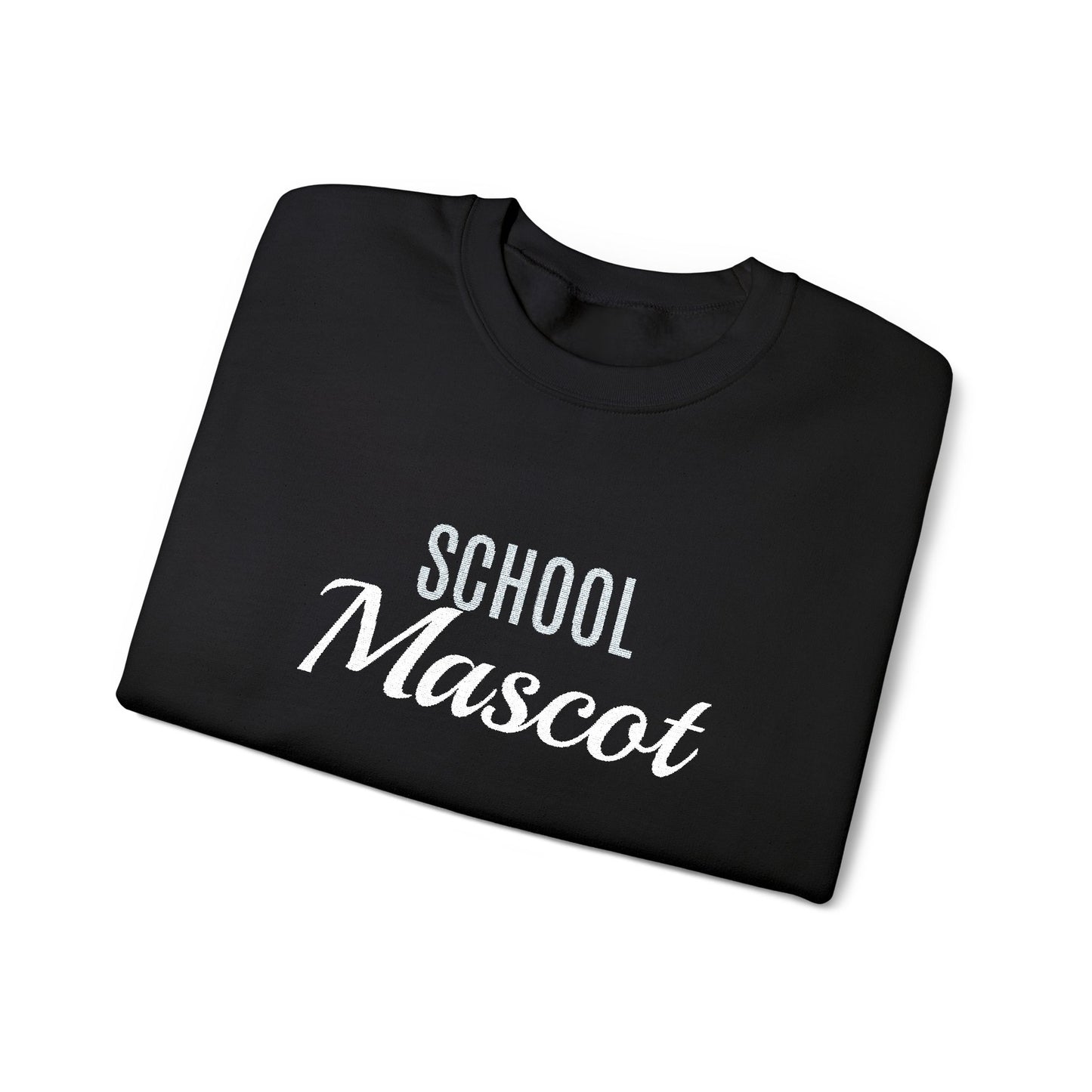 Custom Team Mascot Crewneck Sweatshirt — Embroidered School Spirit