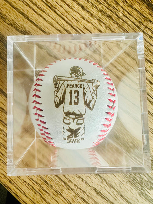 Custom Laser Engraved Baseball or Softball