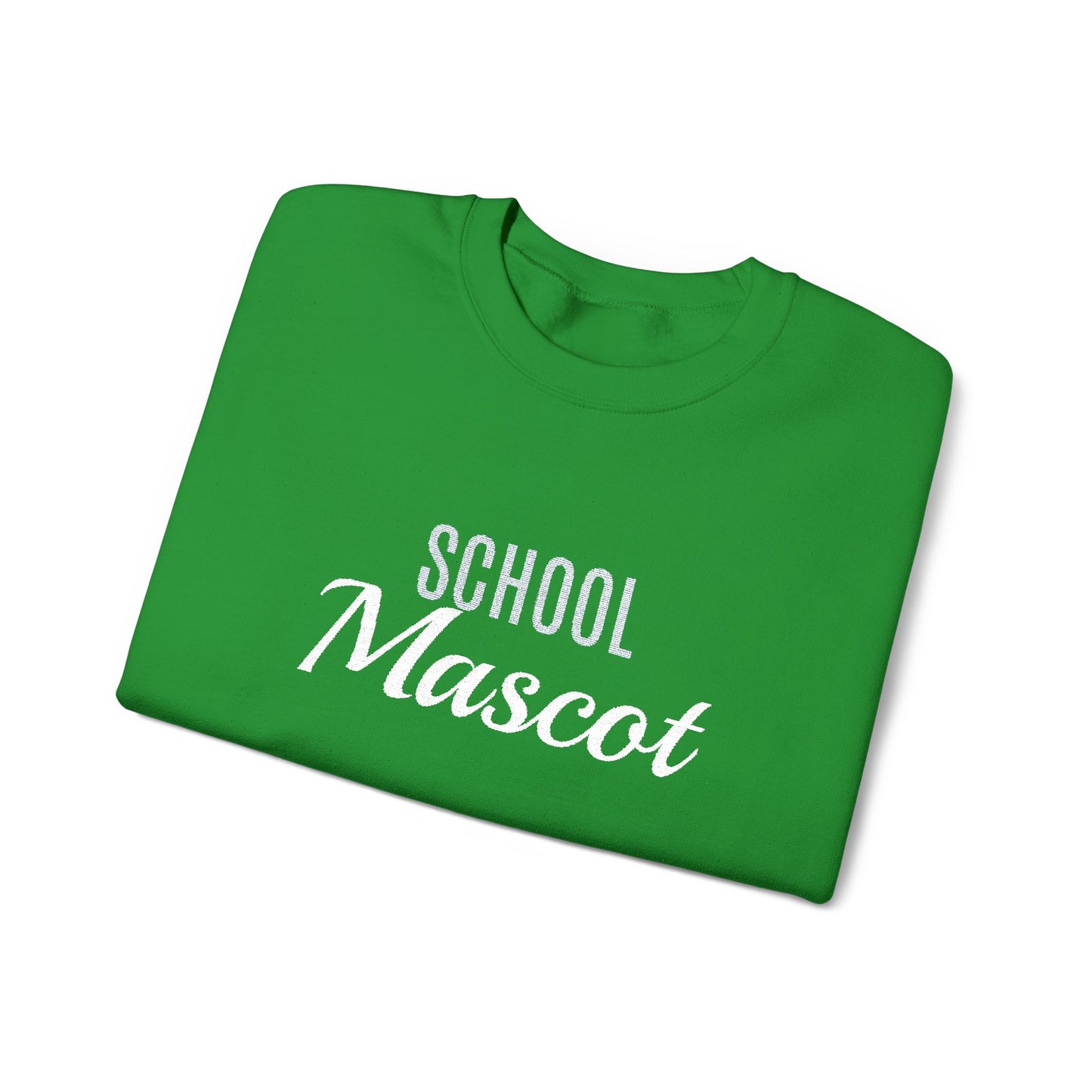 Custom Team Mascot Crewneck Sweatshirt — Embroidered School Spirit