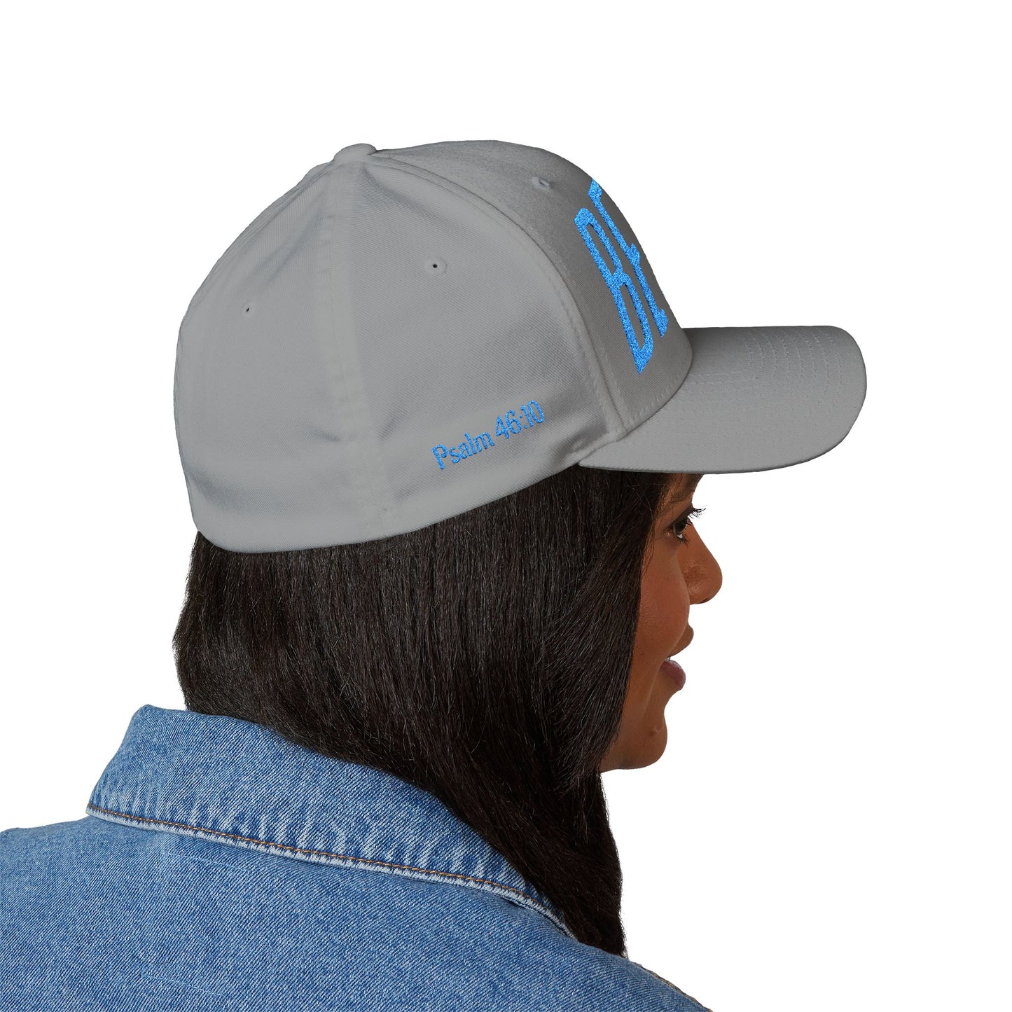 Embroidered 'BE STILL' Baseball Cap — White Relaxation Hat