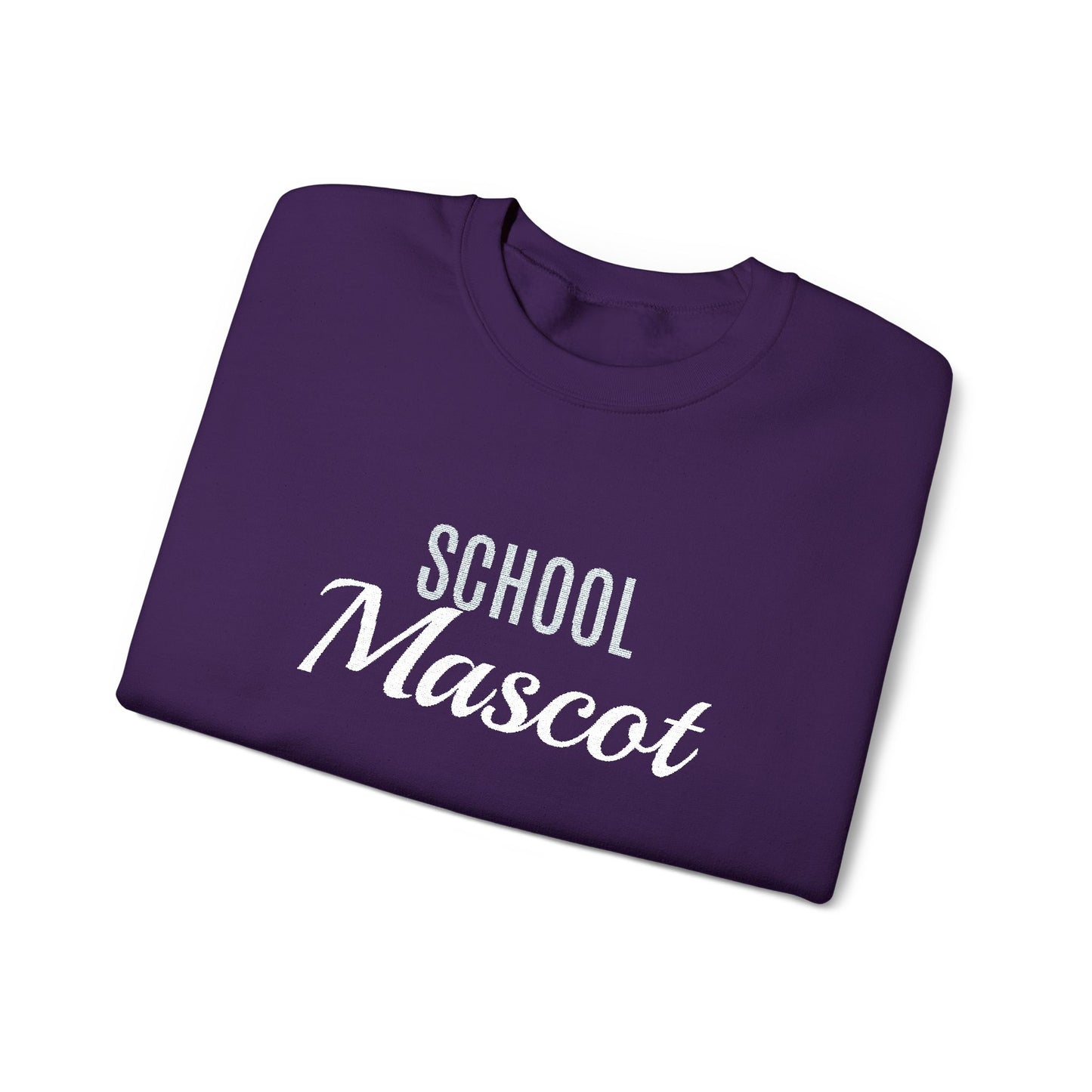 Custom Team Mascot Crewneck Sweatshirt — Embroidered School Spirit
