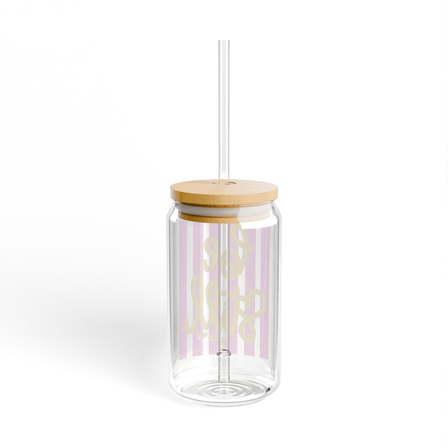 Be Still Sipper Glass — 16oz Insulated Straw Tumbler with Bamboo Lid