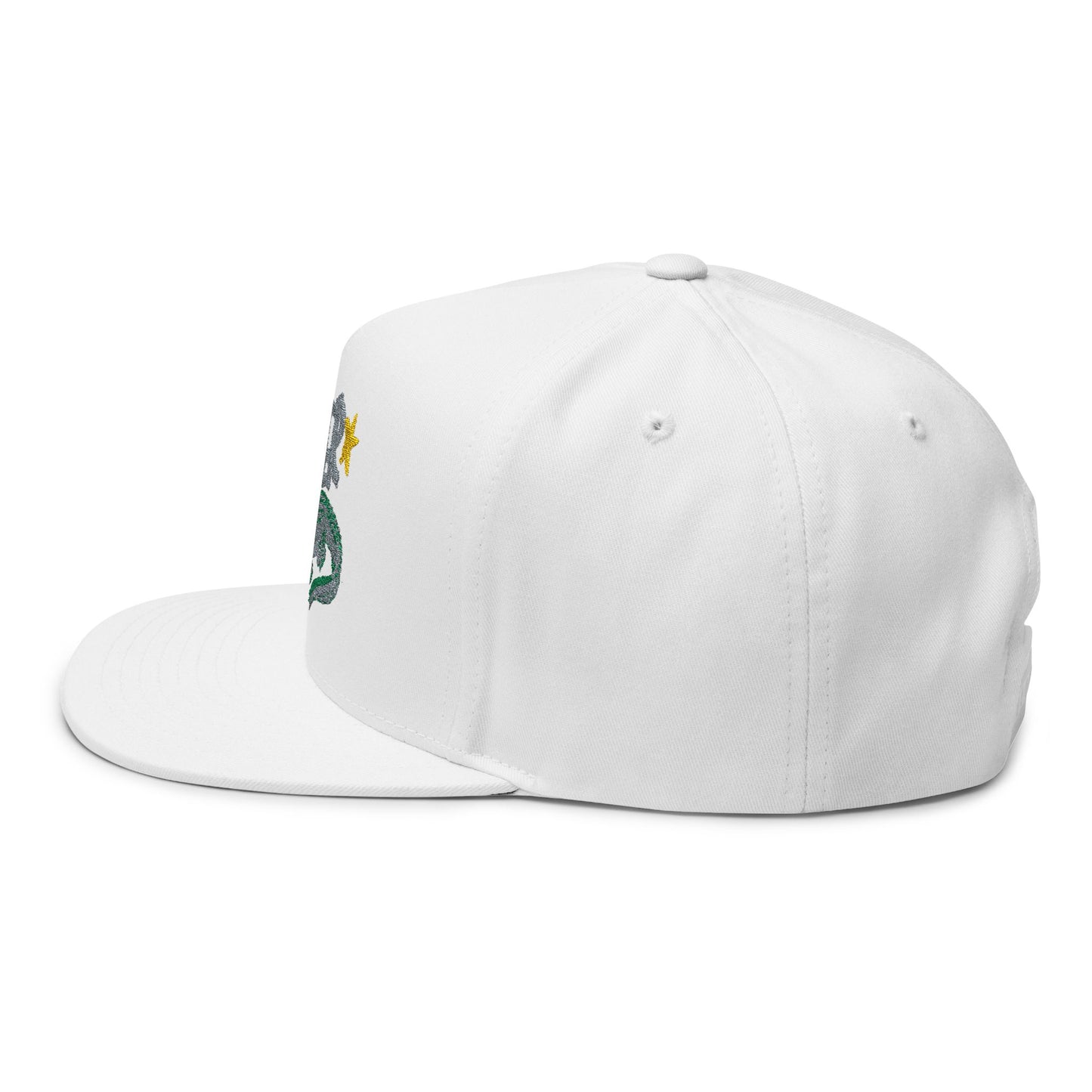 Embroidered 'Later Gator' Flat Bill Cap — Sparkle Crocodile Snapback