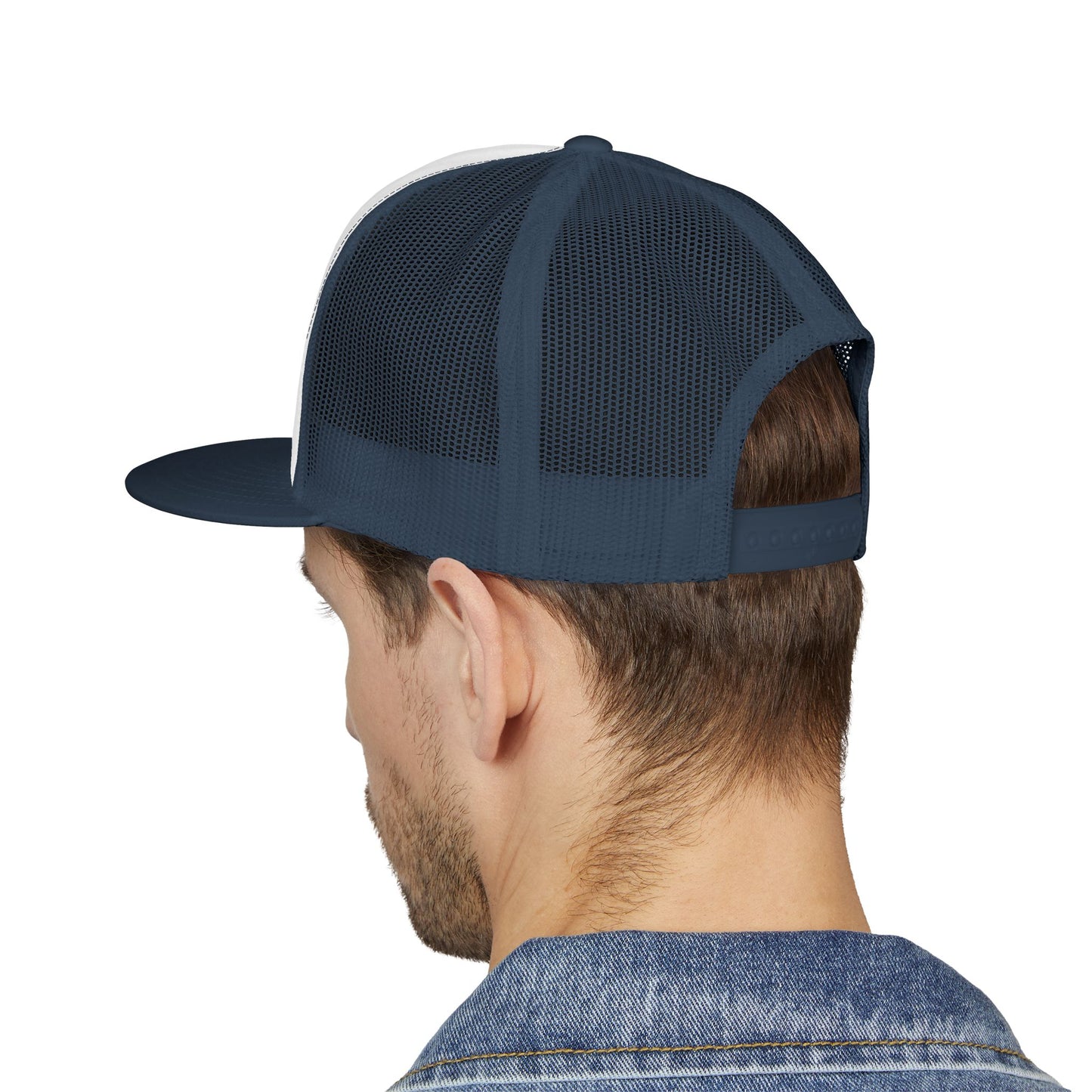 Loves Jesus and America Too  Patriotic Faith Mesh Cap