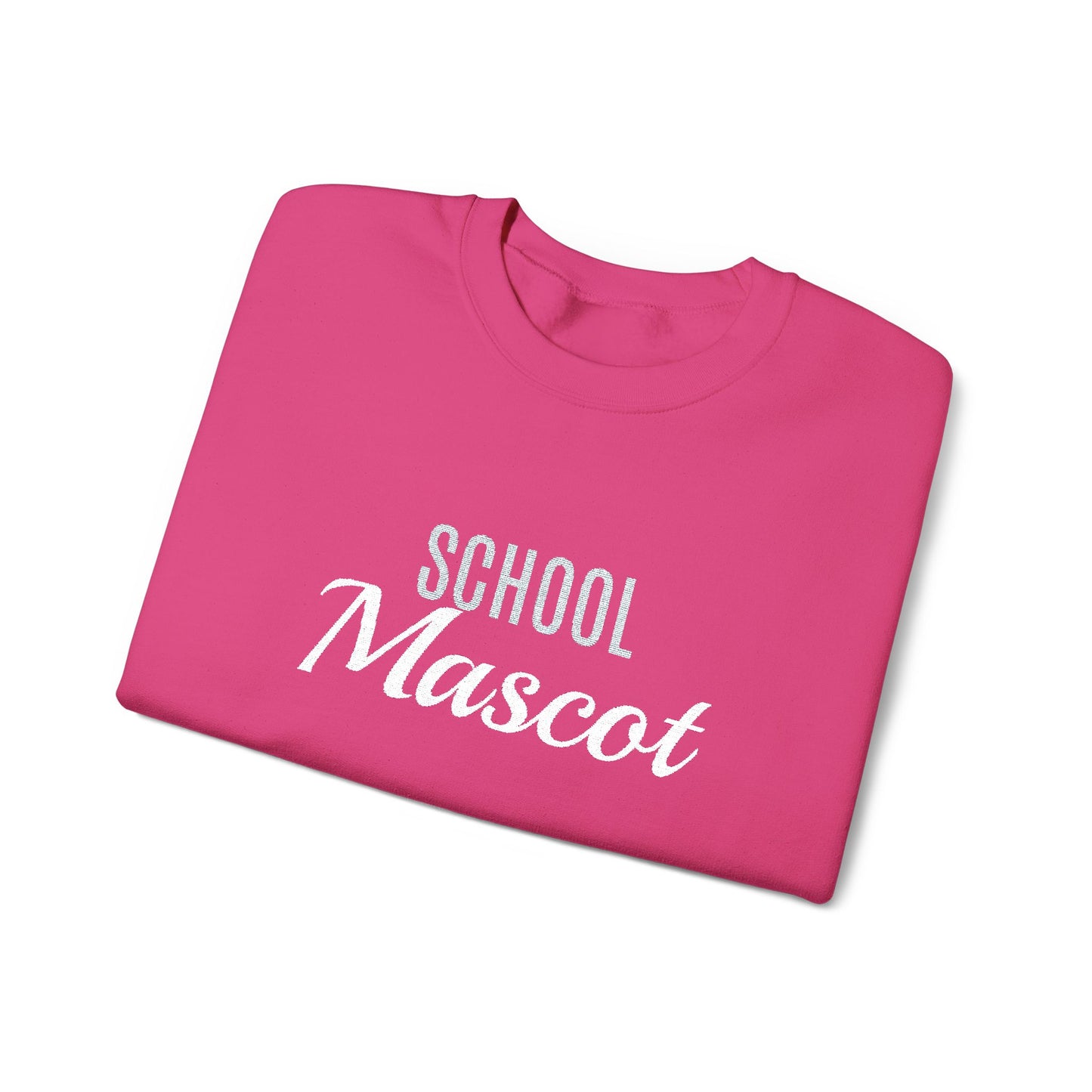 Custom Team Mascot Crewneck Sweatshirt — Embroidered School Spirit