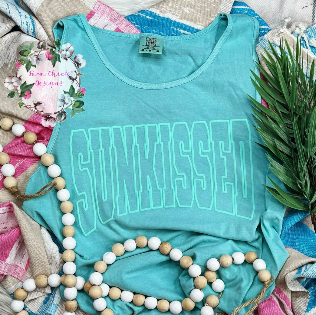 Sunkissed puff print tank top