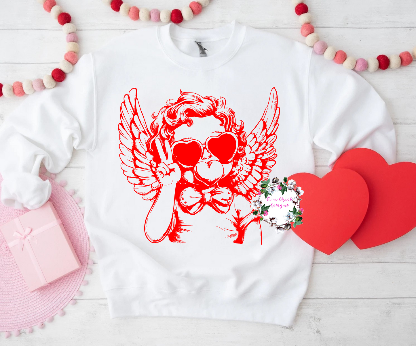 CUPID BLOWING BUBBLE SWEATSHIRT