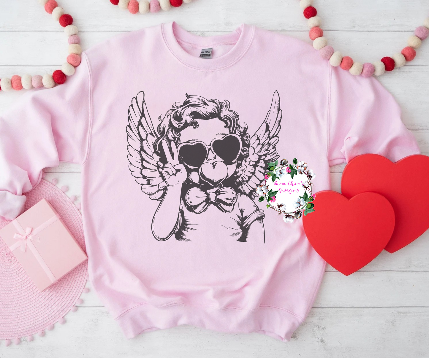 CUPID BLOWING BUBBLE SWEATSHIRT