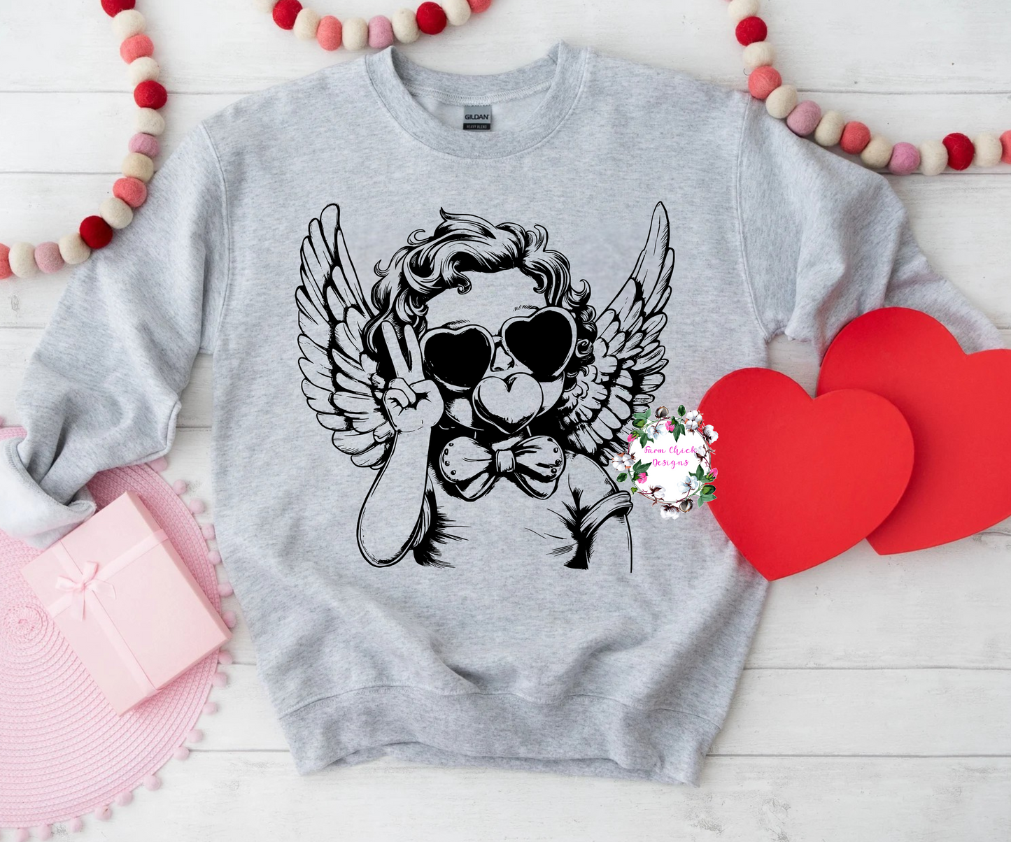 CUPID BLOWING BUBBLE SWEATSHIRT