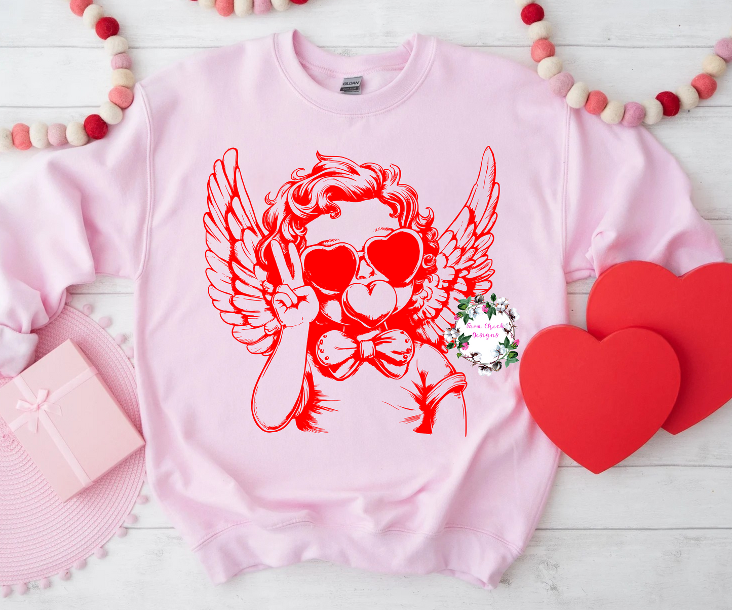 CUPID BLOWING BUBBLE SWEATSHIRT