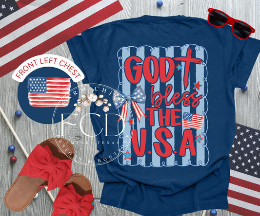 God Bless The USA Tshirt or Tank Top