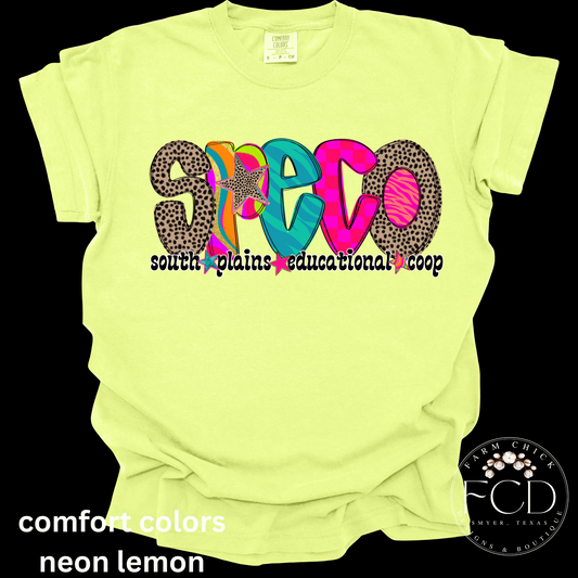 BRIGHT AND FUNKY SPECO COMFORT COLORS TEE