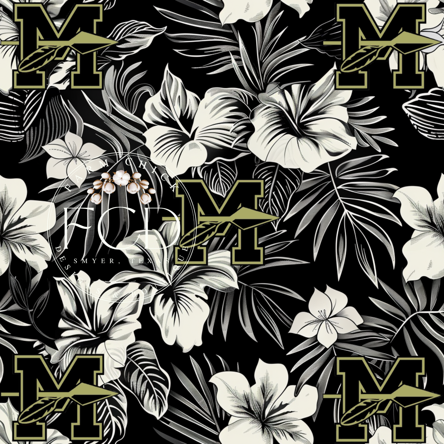 MORTON ISD BUTTON UP HAWAIIAN SHIRT