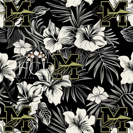 MORTON ISD BUTTON UP HAWAIIAN SHIRT