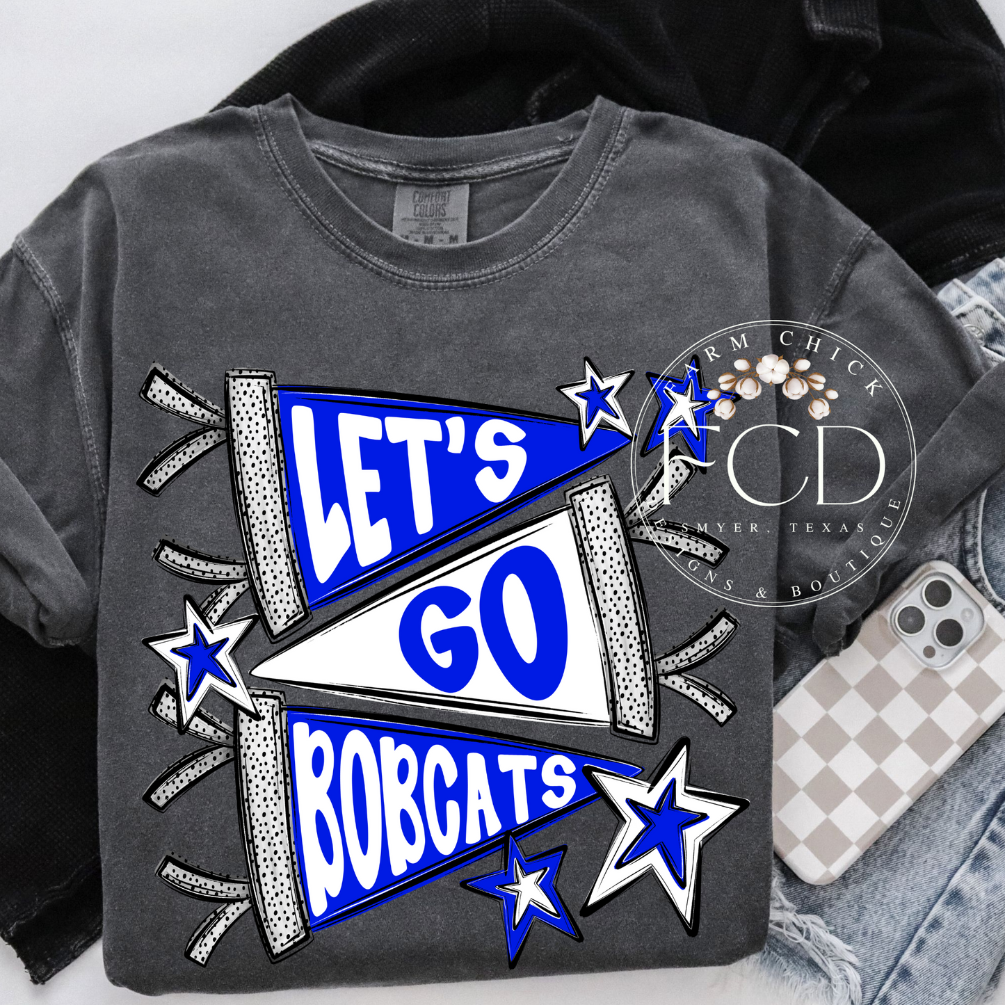 CUSTOM LET'S GO MASCOT ADULT AND YOUTH TEES