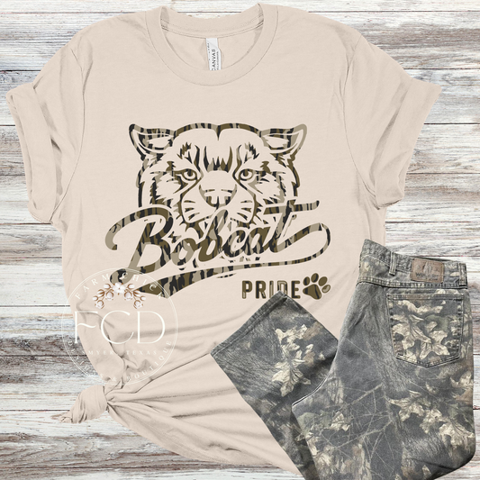 Camo Bobcat Pride Tee