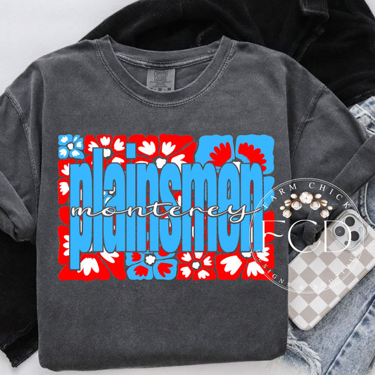 CUSTOM FLORAL MASCOT TSHIRT