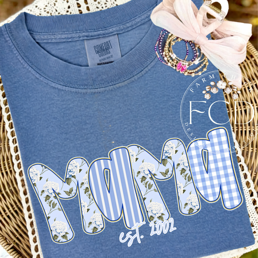 Custom Mother's Day Hydrangea Graphic Tee