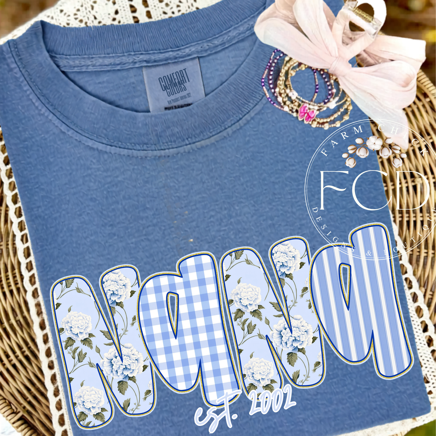 Custom Mother's Day Hydrangea Graphic Tee