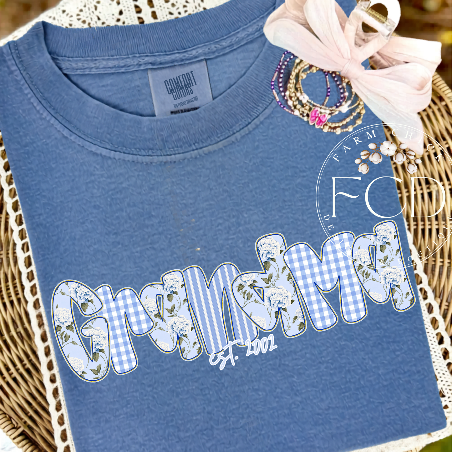 Custom Mother's Day Hydrangea Graphic Tee