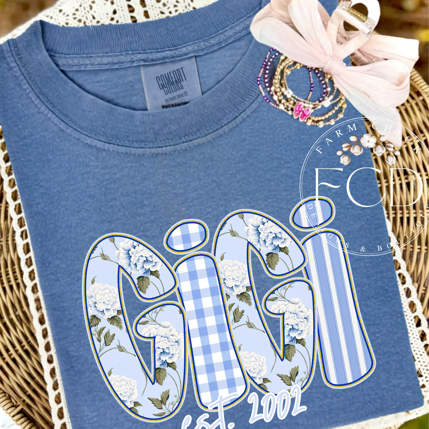 Custom Mother's Day Hydrangea Graphic Tee
