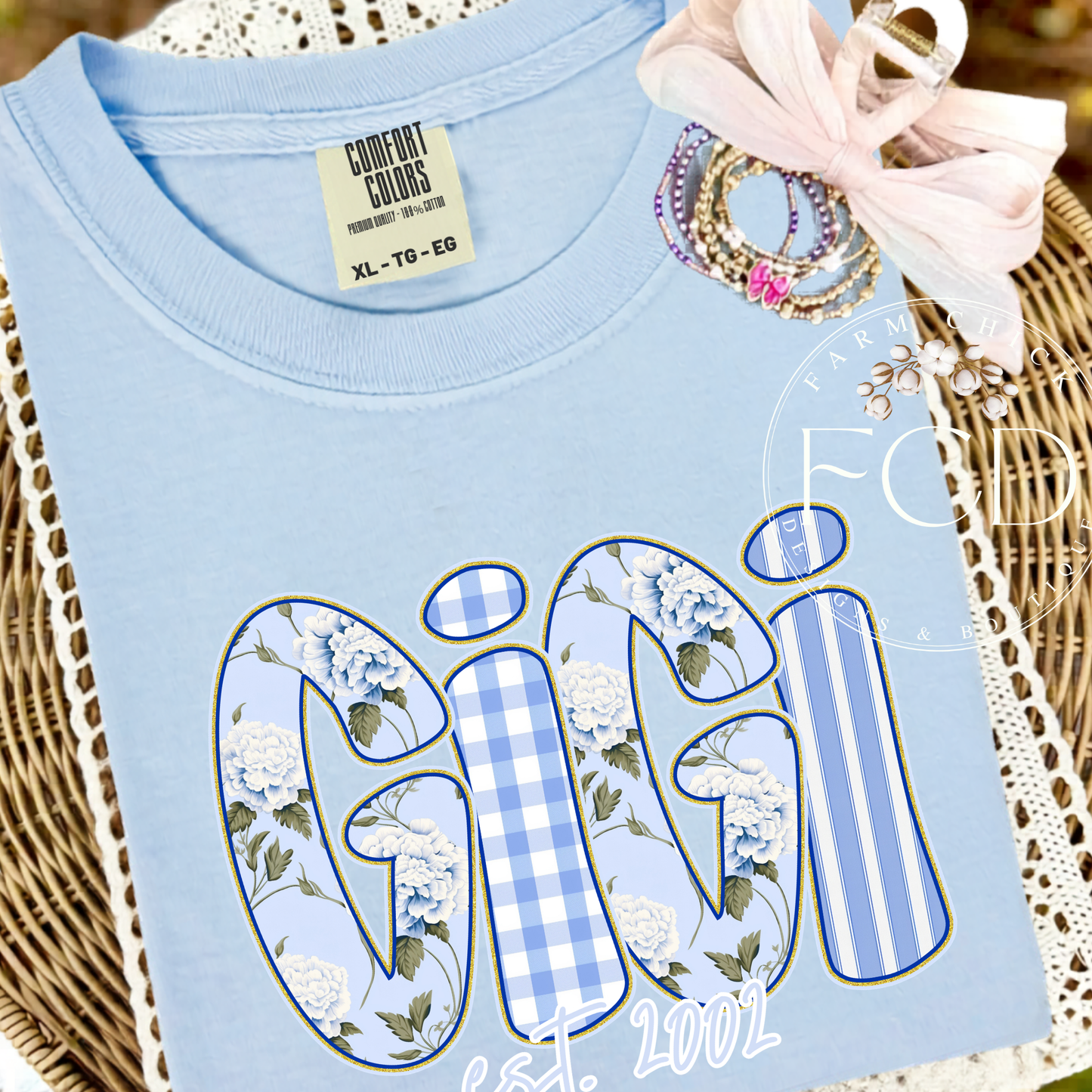 Custom Mother's Day Hydrangea Graphic Tee