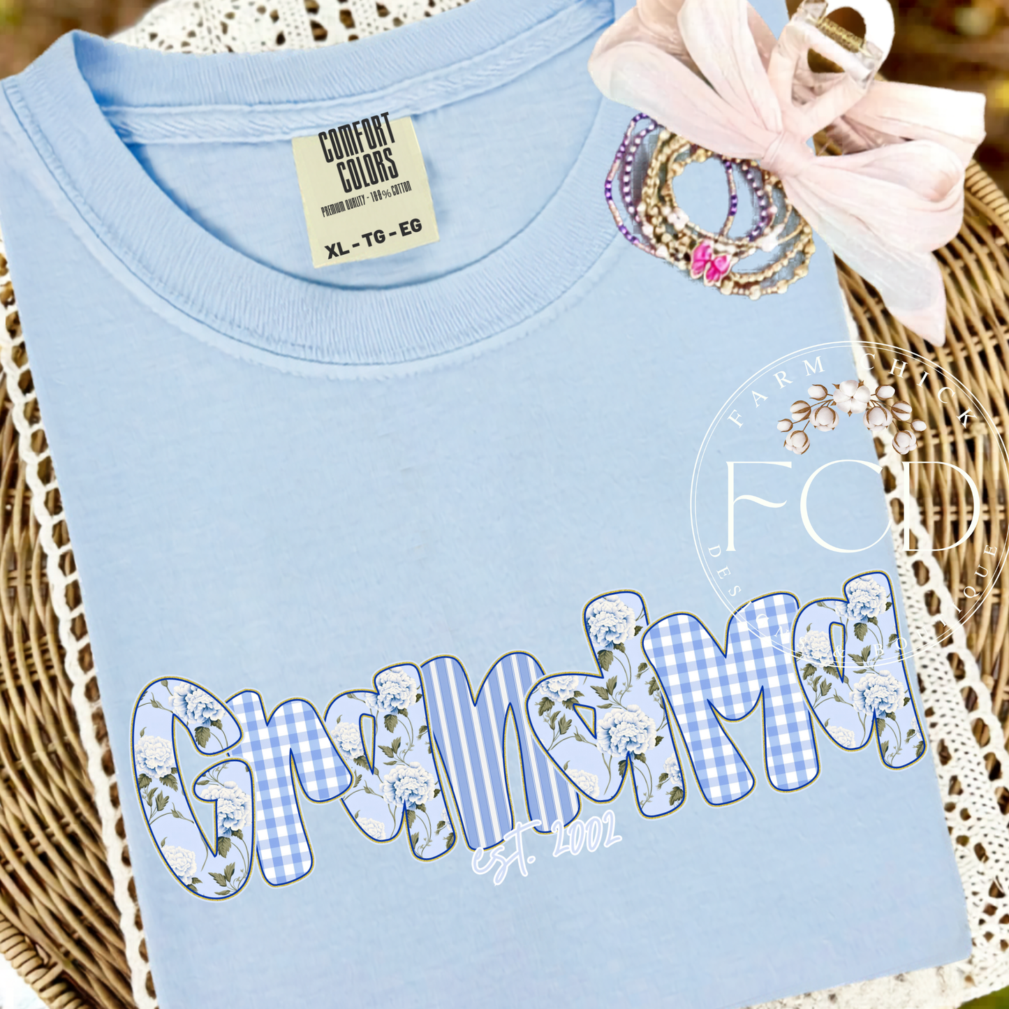 Custom Mother's Day Hydrangea Graphic Tee
