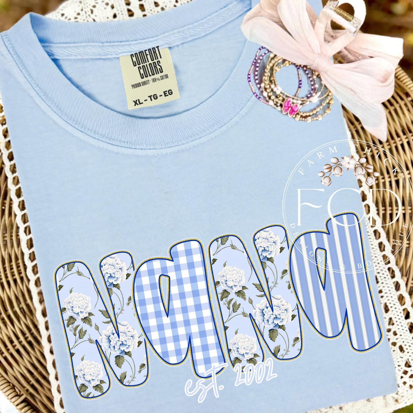 Custom Mother's Day Hydrangea Graphic Tee