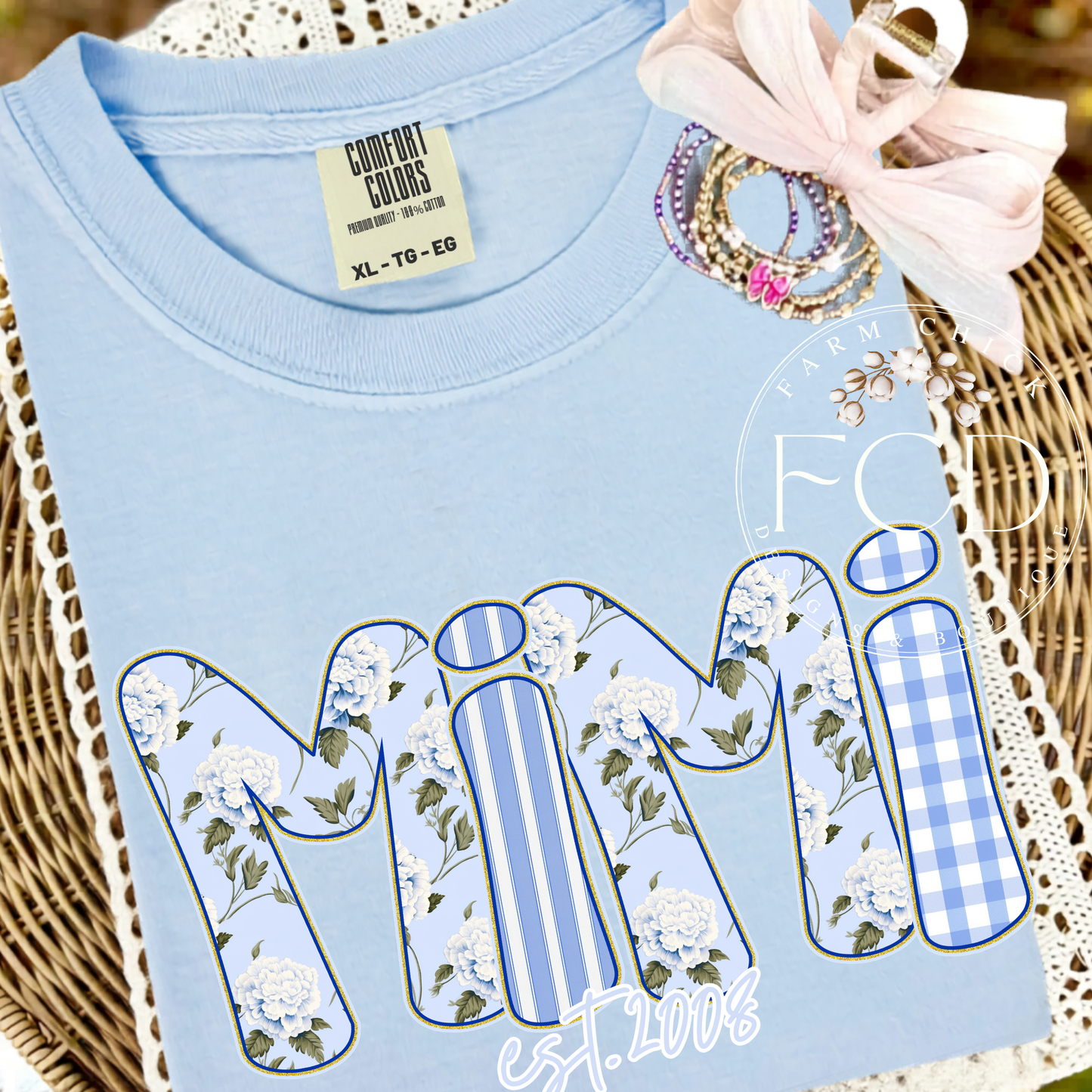 Custom Mother's Day Hydrangea Graphic Tee