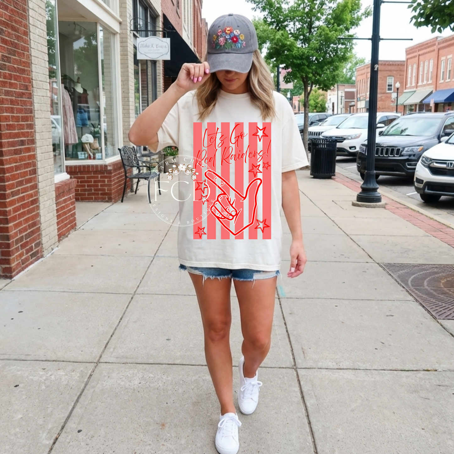Custom School Spirit Striped Tee