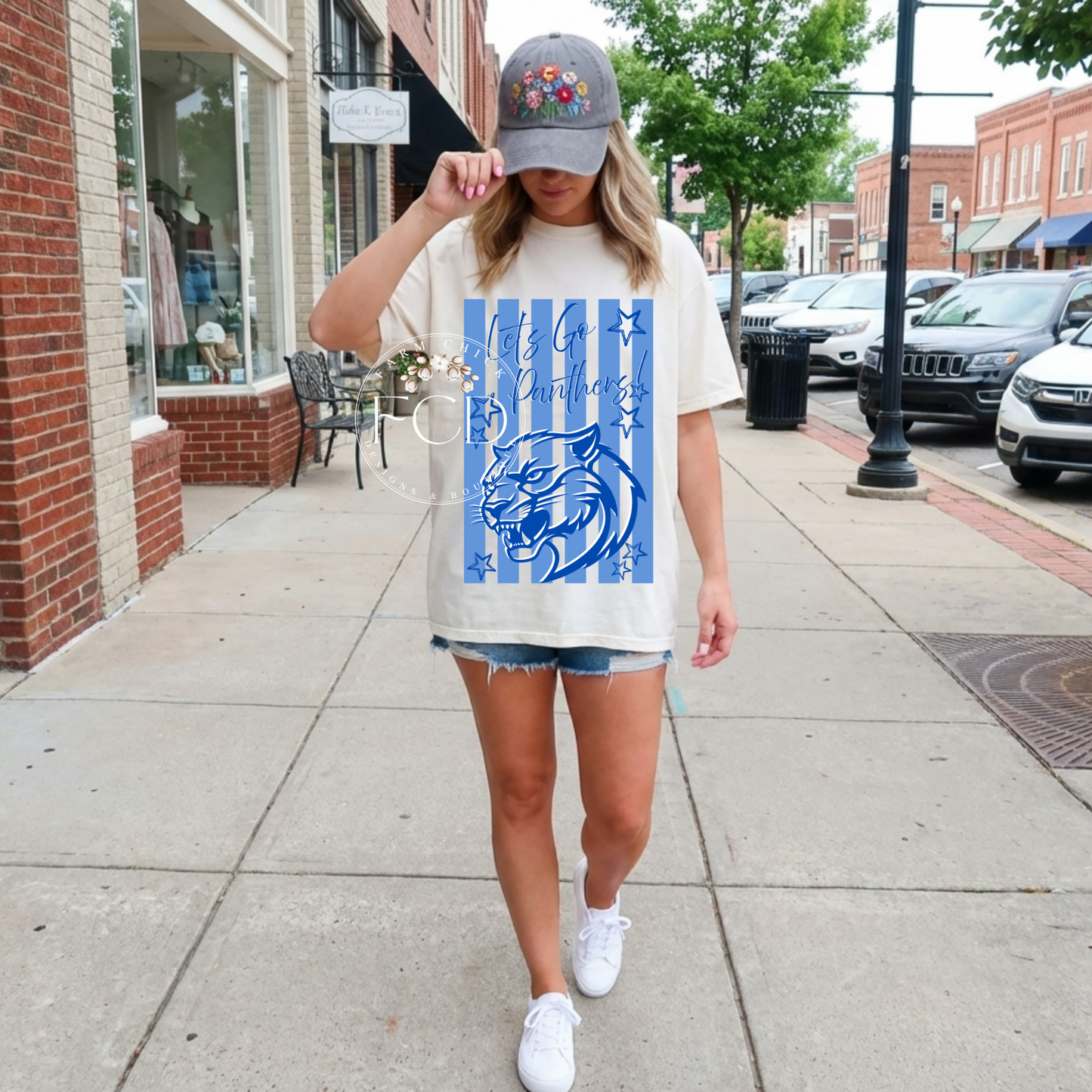 Custom School Spirit Striped Tee