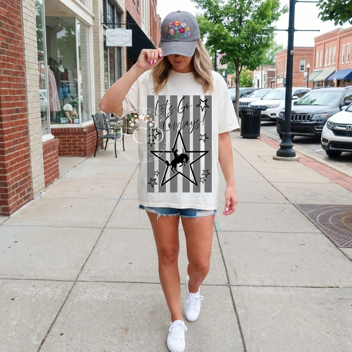 Custom School Spirit Striped Tee