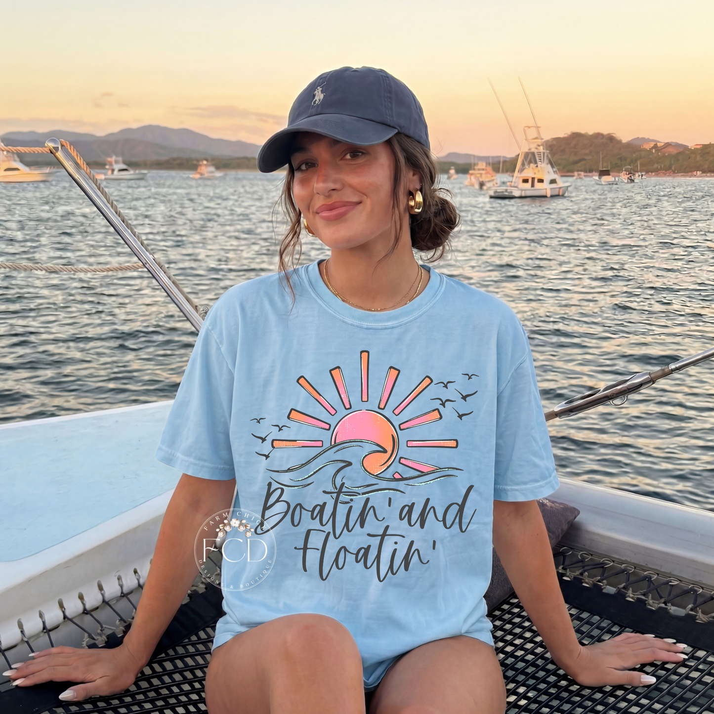 Boatin' and Floatin' Comfort Colors Tee