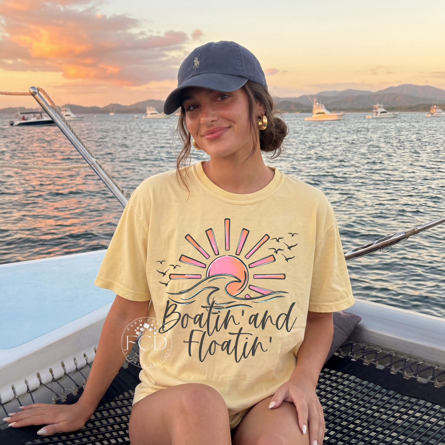 Boatin' and Floatin' Comfort Colors Tee