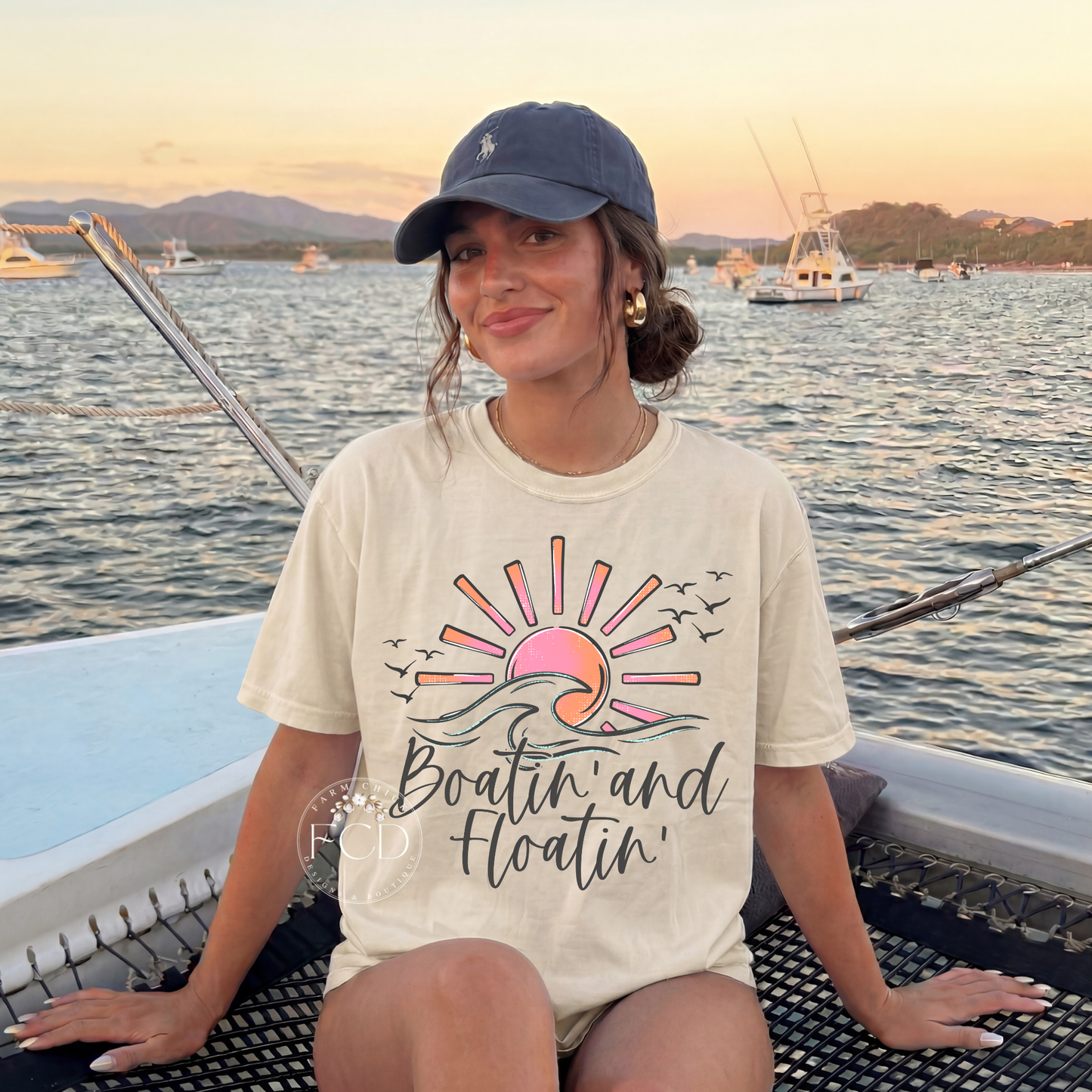 Boatin' and Floatin' Comfort Colors Tee