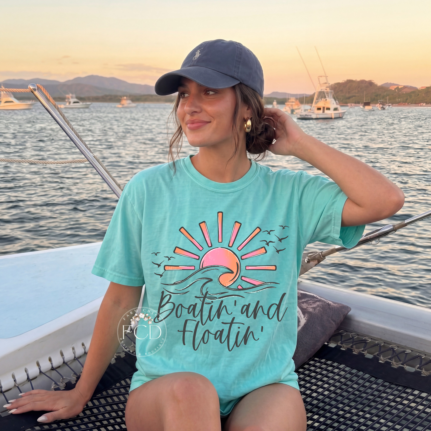 Boatin' and Floatin' Comfort Colors Tee
