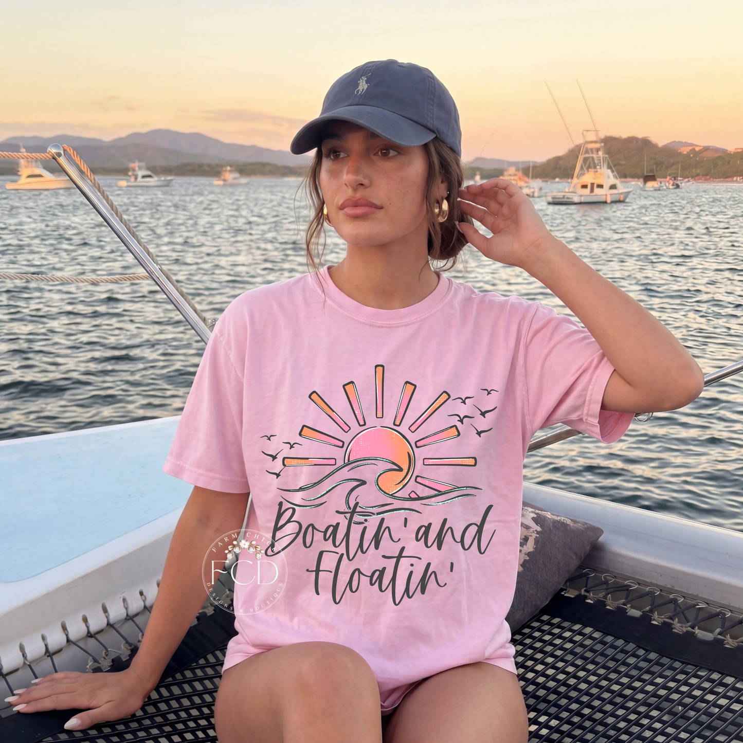 Boatin' and Floatin' Comfort Colors Tee