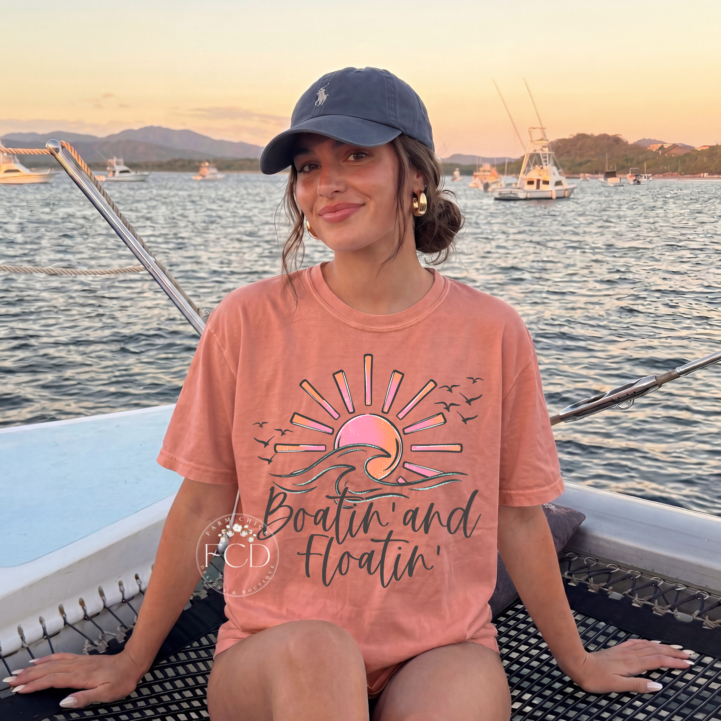 Boatin' and Floatin' Comfort Colors Tee