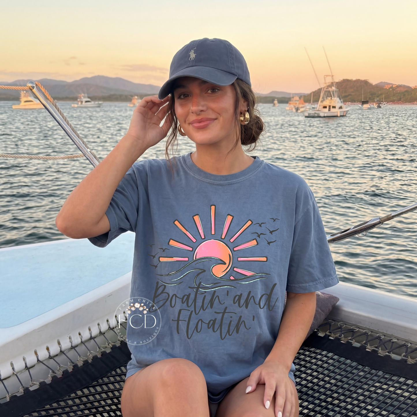 Boatin' and Floatin' Comfort Colors Tee
