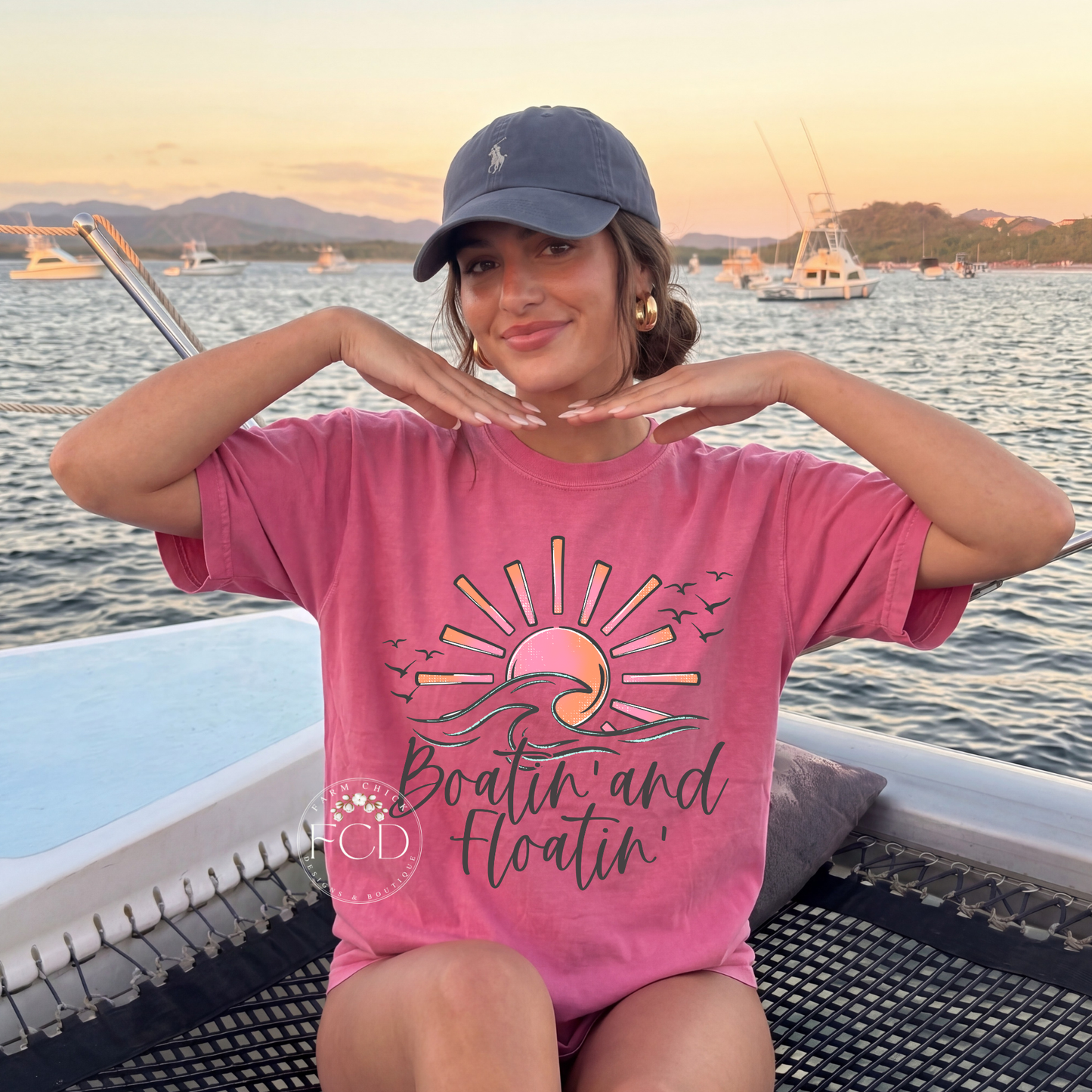Boatin' and Floatin' Comfort Colors Tee