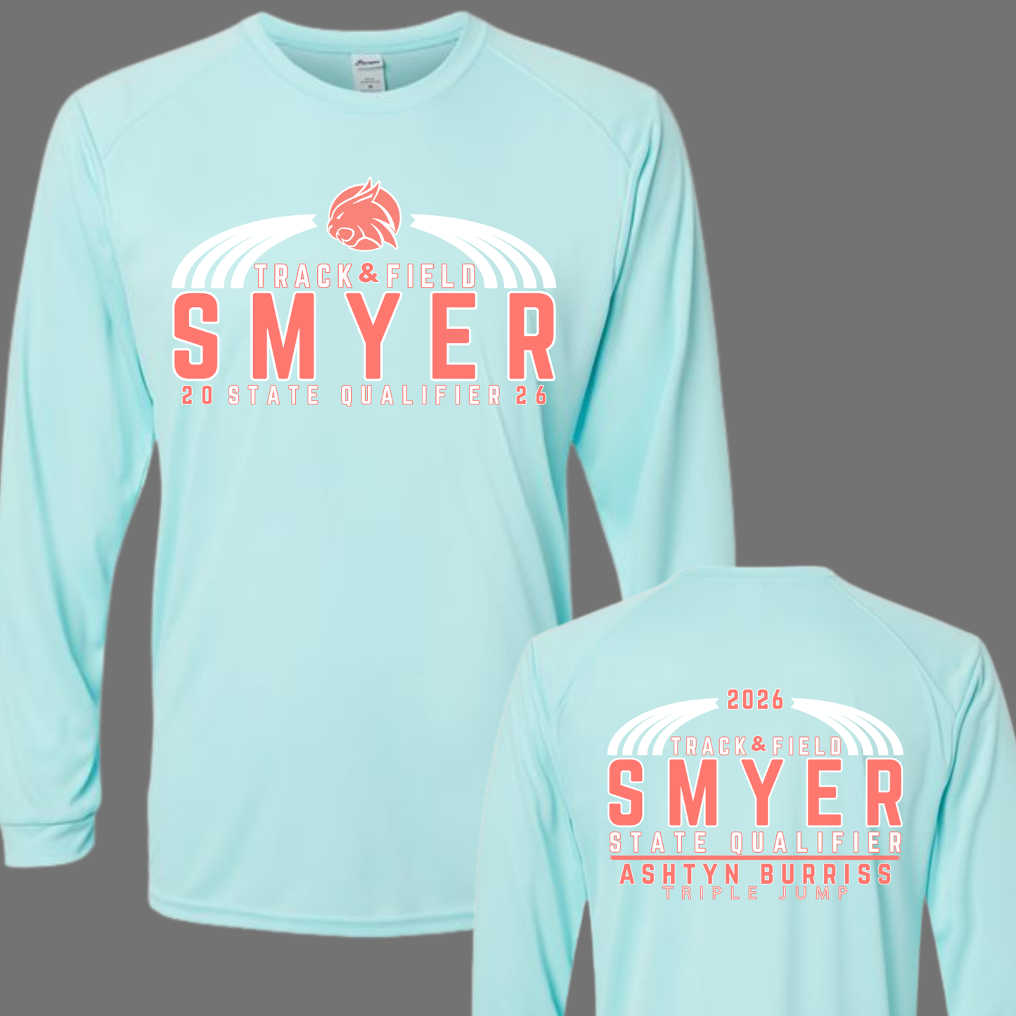 SMYER STATE TRACK LONG SLEEVE PERFORMANCE TEE